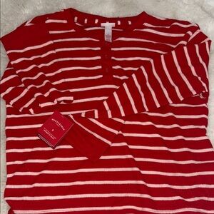 Target Wondershop Red and White Striped Long Sleeve Top